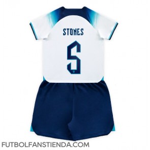 Inglaterra John Stones #5 Primera Equipación Niños Mundial 2022 Manga Corta (+ Pantalones cortos)